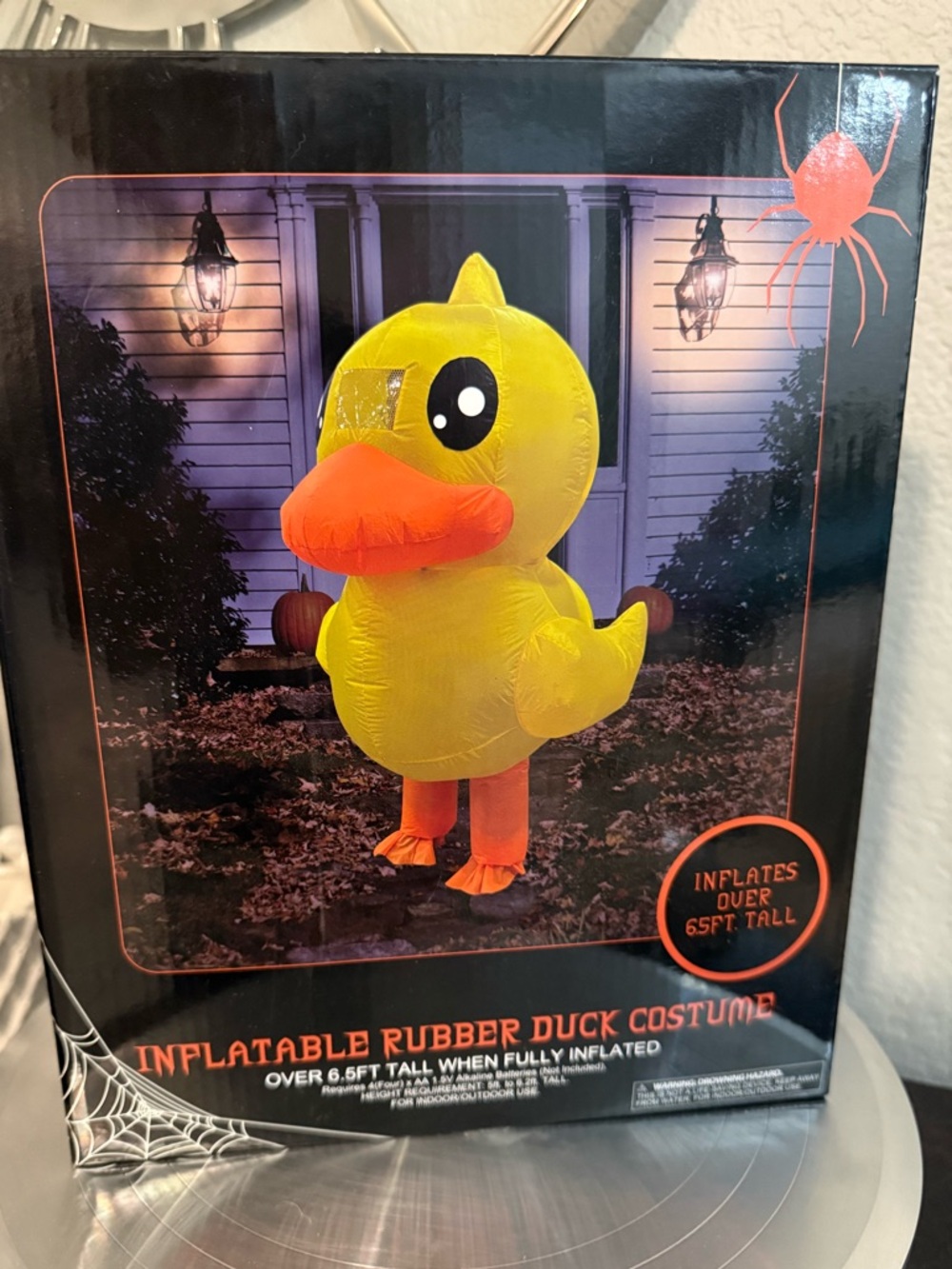 NWT Adult Rubber Ducky Inflatable Costume 6.5ft. Original Box, Never used.